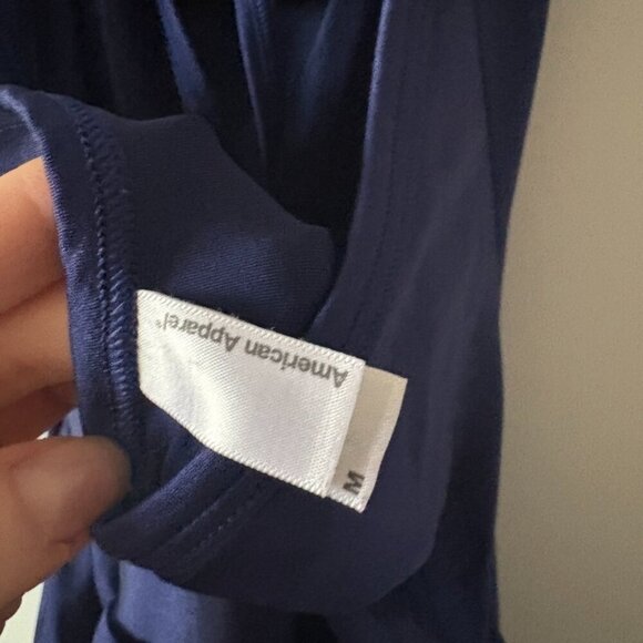 American Apparel Tricot Stretch Skater Dress Royal Blue Size Medium - Picture 10 of 11